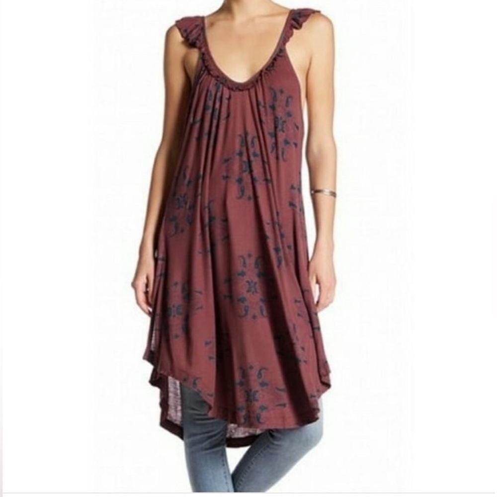 Free People drifter Burgundy Sleeveless Tunic